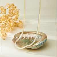 Sterling Silver Crafted Blade Cut Beaded Chain Necklace