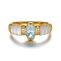 Natural Blue Topaz Grace Ring