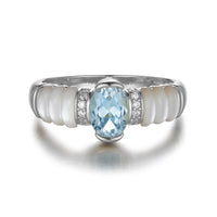 Natural Blue Topaz Grace Ring