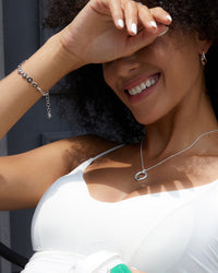Sterling Silver Natural Topaz Octagon Bracelet