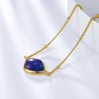 Lapis Lazuli Teardrop Pendant Necklace