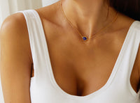 Lapis Lazuli Teardrop Pendant Necklace