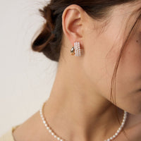 Sterling Silver Shell Pearl Earrings
