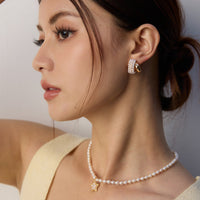 Sterling Silver Shell Pearl Earrings