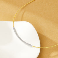 Sterling Silver Radiant Smile Bar Necklace