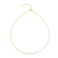 Sterling Silver Radiant Smile Bar Necklace