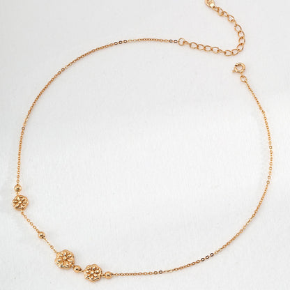 Sterling Silver Flower Stackable Necklace