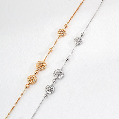 Sterling Silver Flower Stackable Necklace