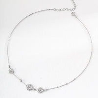 Sterling Silver Flower Stackable Necklace