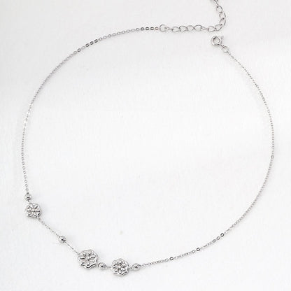 Sterling Silver Flower Stackable Necklace