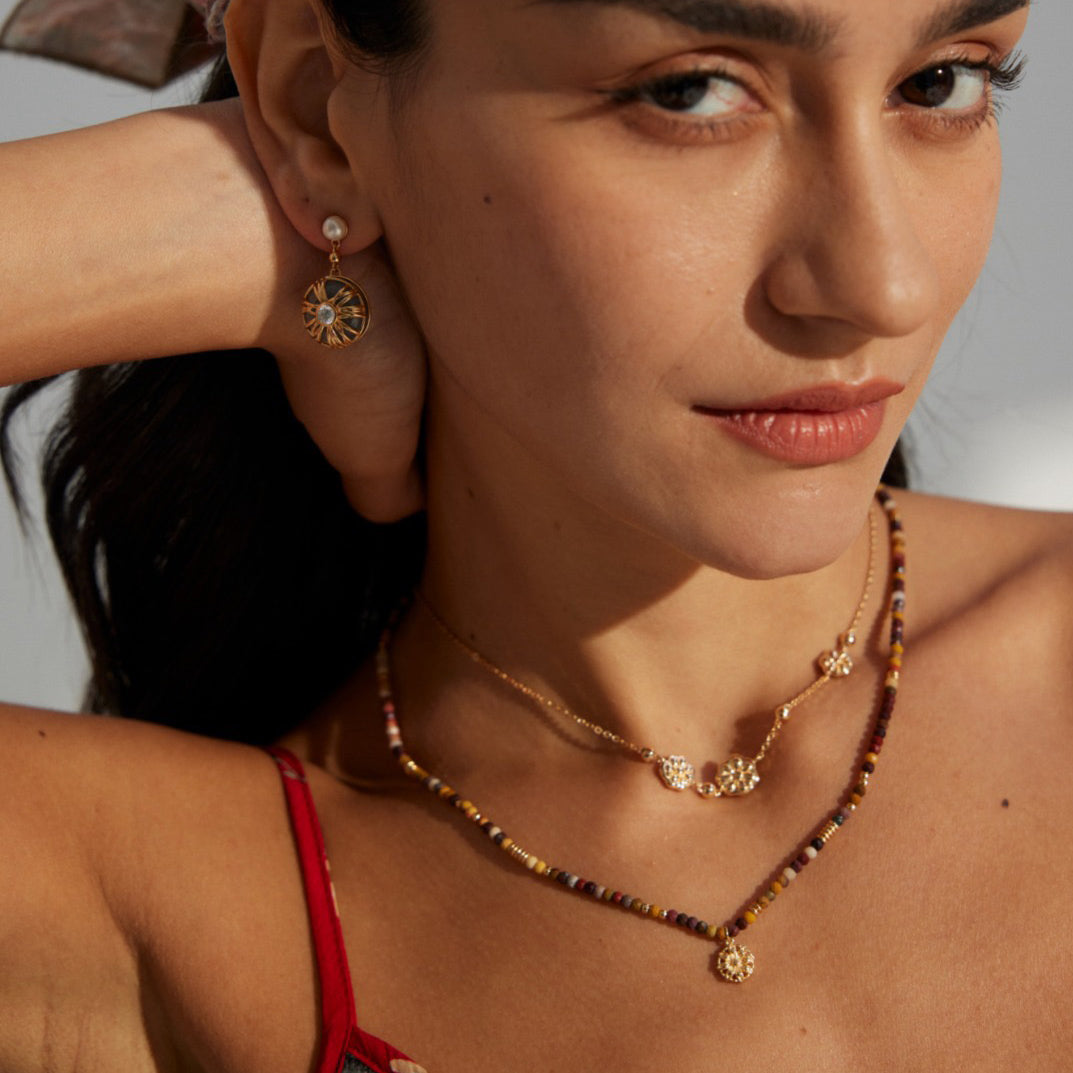 Sterling Silver Flower Stackable Necklace