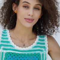 Sterling Silver Natural Amethyst Twist Chain Necklace