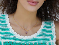 Sterling Silver Natural Amethyst Twist Chain Necklace