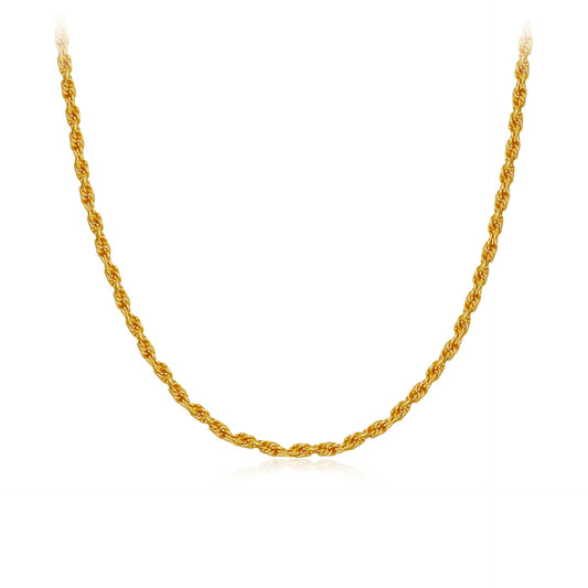 Sterling Silver Rope Chain Necklace