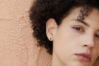 Natural Lapis Lazuli Square Stud Earrings