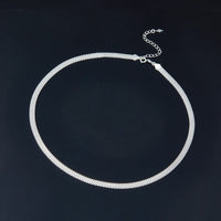 Sterling Silver Snake Chain Choker Necklace