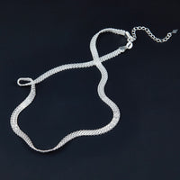 Sterling Silver Snake Chain Choker Necklace