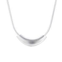 Curved Snake Chain Necklace in Sterling Silver