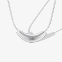 Curved Snake Chain Necklace in Sterling Silver