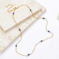Sterling Silver Lapis Lazuli Minimalist Choker Necklace