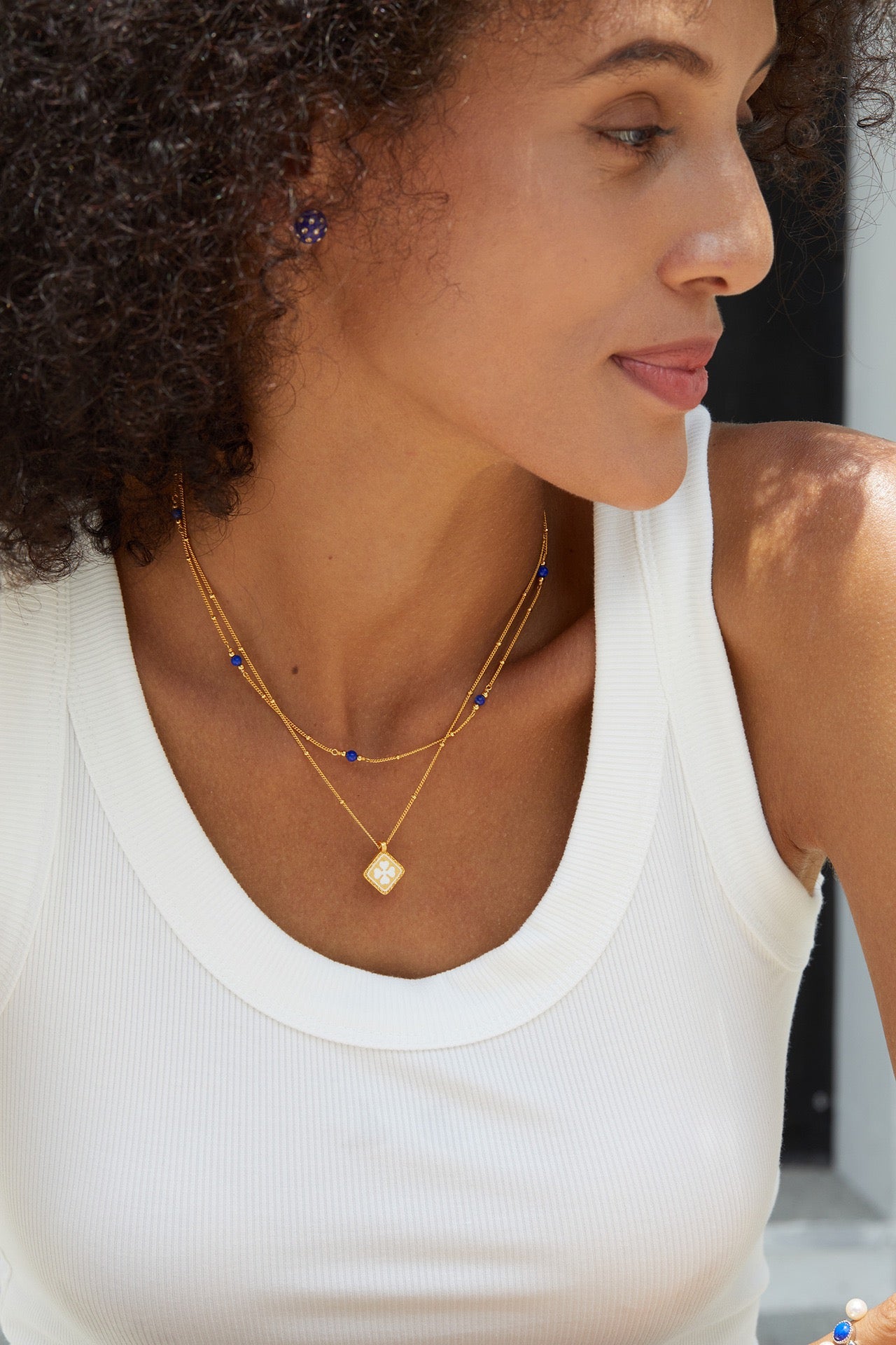 Sterling Silver Lapis Lazuli Minimalist Choker Necklace