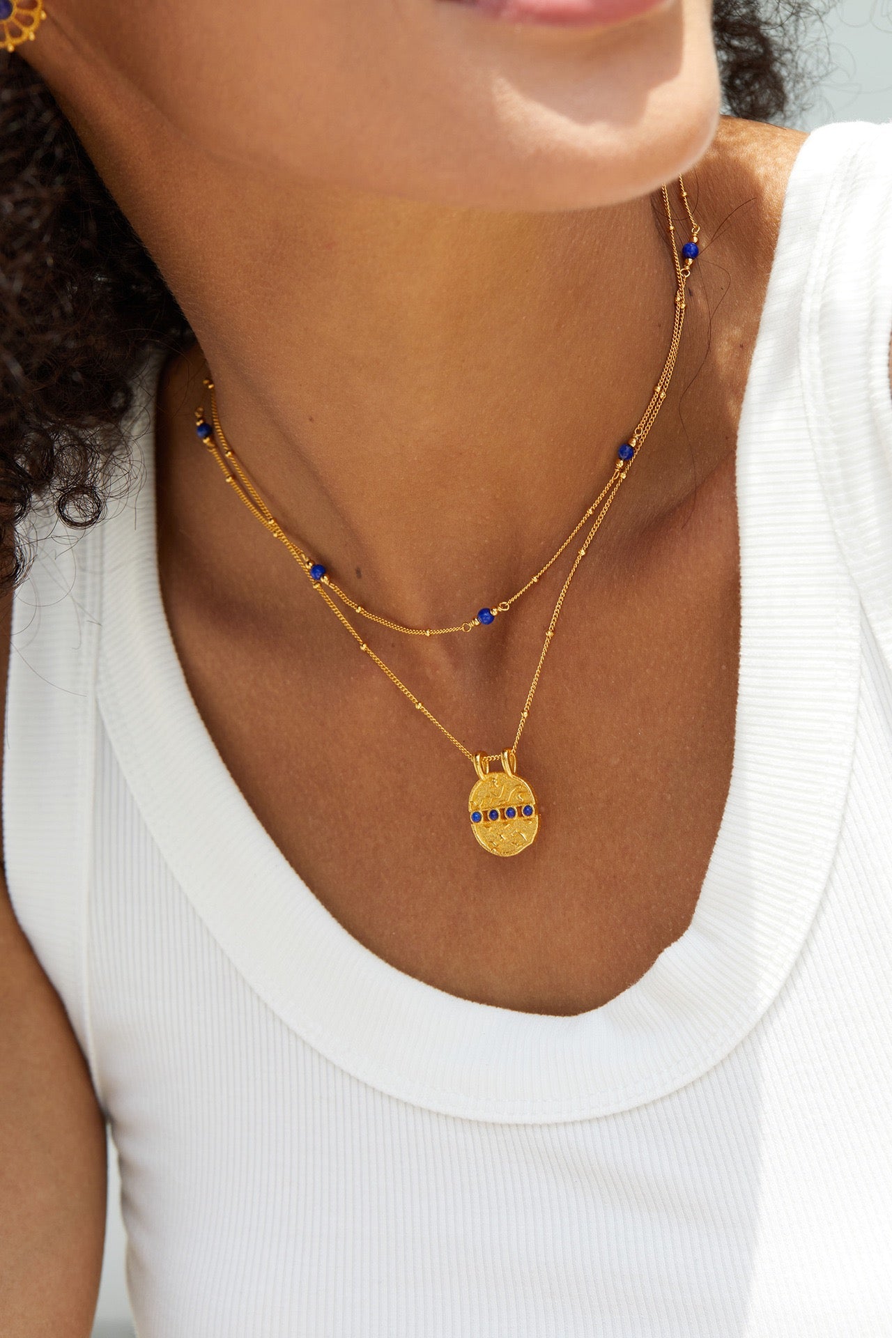 Sterling Silver Lapis Lazuli Minimalist Choker Necklace