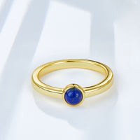 Natural Lapis Lazuli Ring in Sterling Silver