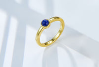 Natural Lapis Lazuli Ring in Sterling Silver