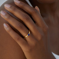 Natural Lapis Lazuli Ring in Sterling Silver