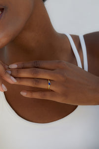 Natural Lapis Lazuli Ring in Sterling Silver