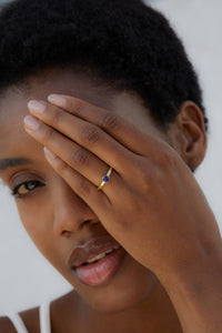 Natural Lapis Lazuli Ring in Sterling Silver