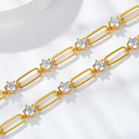Moissanite Paperclip Bracelet in Sterling Silver
