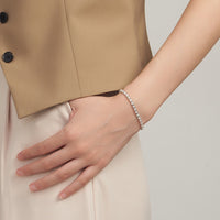 Moissanite Tennis Bracelet in Sterling Silver