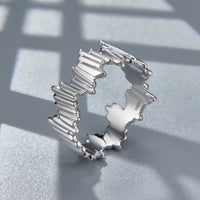 Ripple Flow Sterling Silver Ring