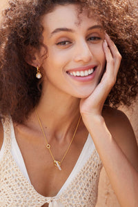 18K Gold Plated Baroque Pearl Choker Necklace