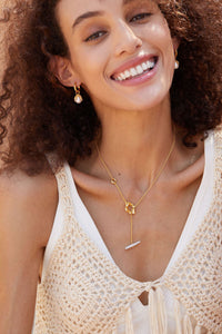 18K Gold Plated Baroque Pearl Choker Necklace