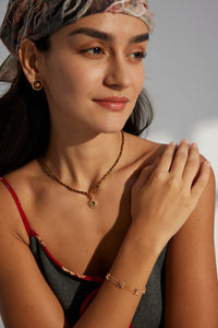 Sterling Silver Tiger Eye Charm Necklace