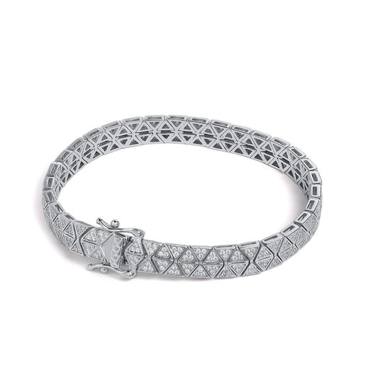 Moissanite Pave Bracelet in Sterling Silver