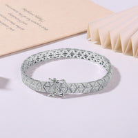 Moissanite Pave Bracelet in Sterling Silver