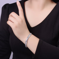 Moissanite Pave Bracelet in Sterling Silver