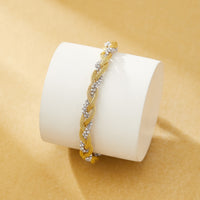 Bicolor Twisted Bead Bracelet in Sterling Silver