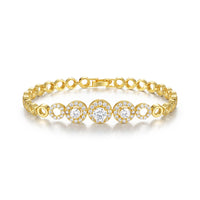 Moissanite D Color Circle Bracelet in Sterling Silver