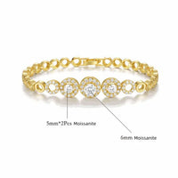 Moissanite D Color Circle Bracelet in Sterling Silver