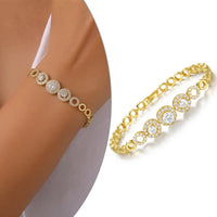 Moissanite D Color Circle Bracelet in Sterling Silver