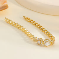 Moissanite D Color Circle Bracelet in Sterling Silver
