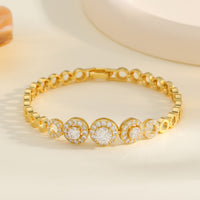 Moissanite D Color Circle Bracelet in Sterling Silver