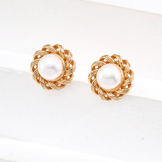 Sterling Silver Freshwater Pearl Statement Earrings