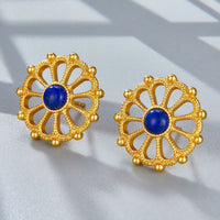 Sterling Silver Natural Lapis Lazuli Earrings
