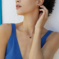 Natural Smoky Quartz Square Stud Earrings
