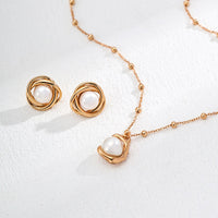Natural Freshwater Pearl Earrings in Sterling Silver